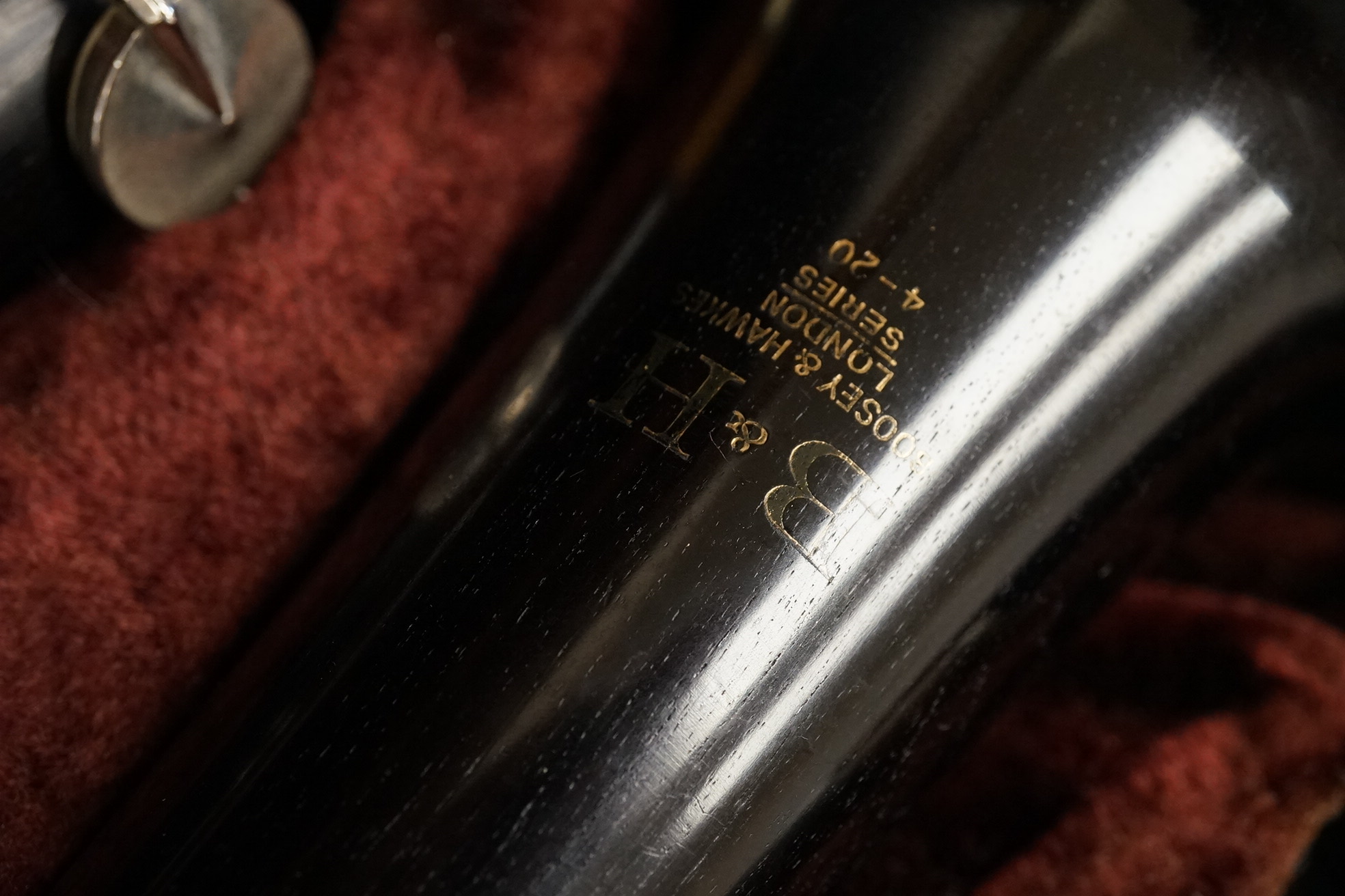 A 19th century violin, and a cased Boosey & Hawkes clarinet
